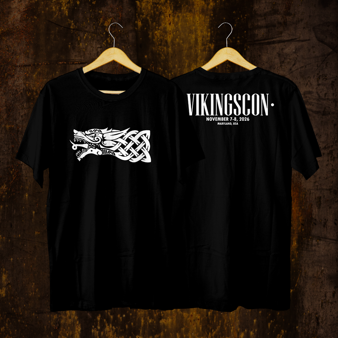 VikingsCon Dragon T-Shirt (Double-Sided)