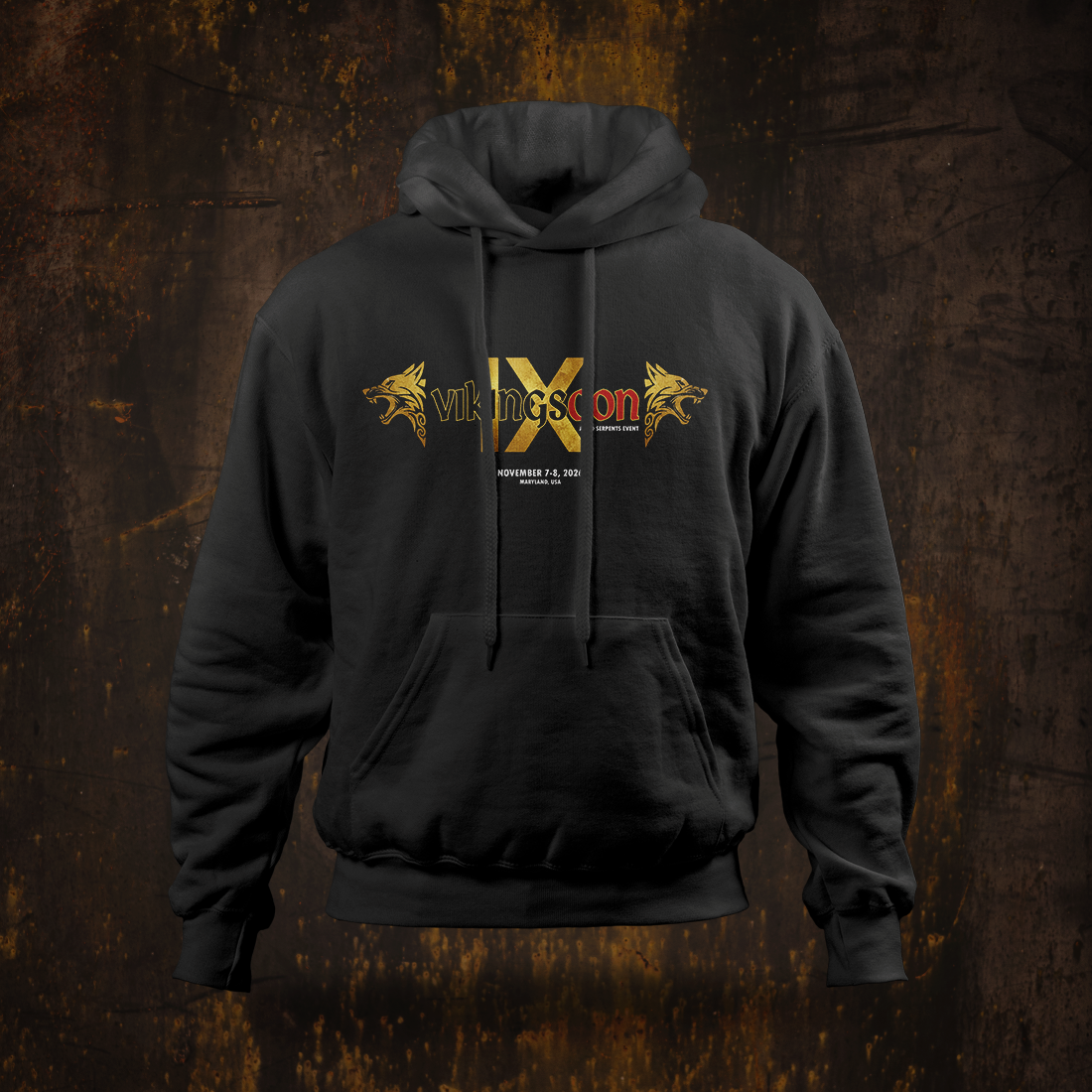 VikingsCon IX Wolf Hoodie (Single-Sided)