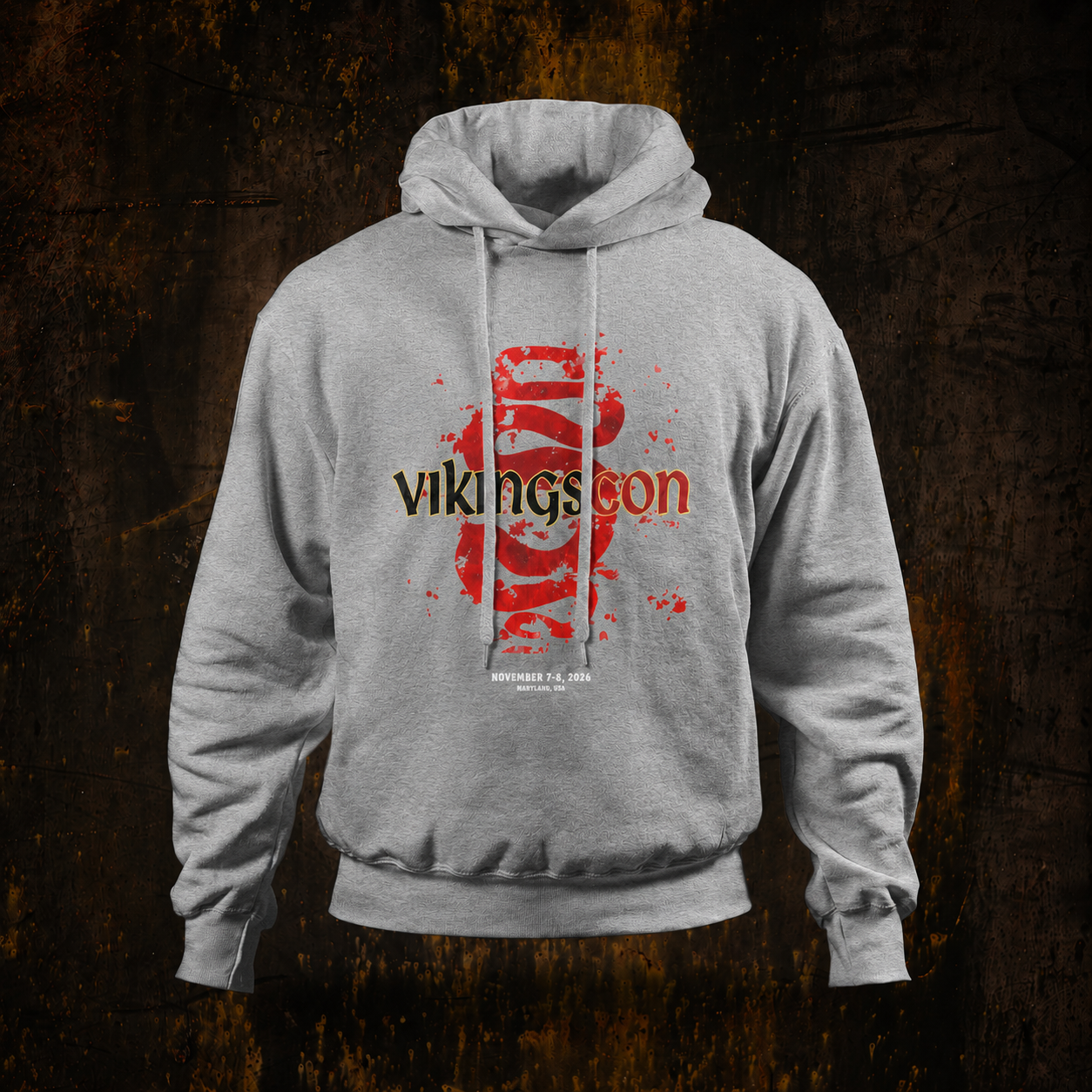 VikingsCon Red Serpent Single-Sided Hoodie