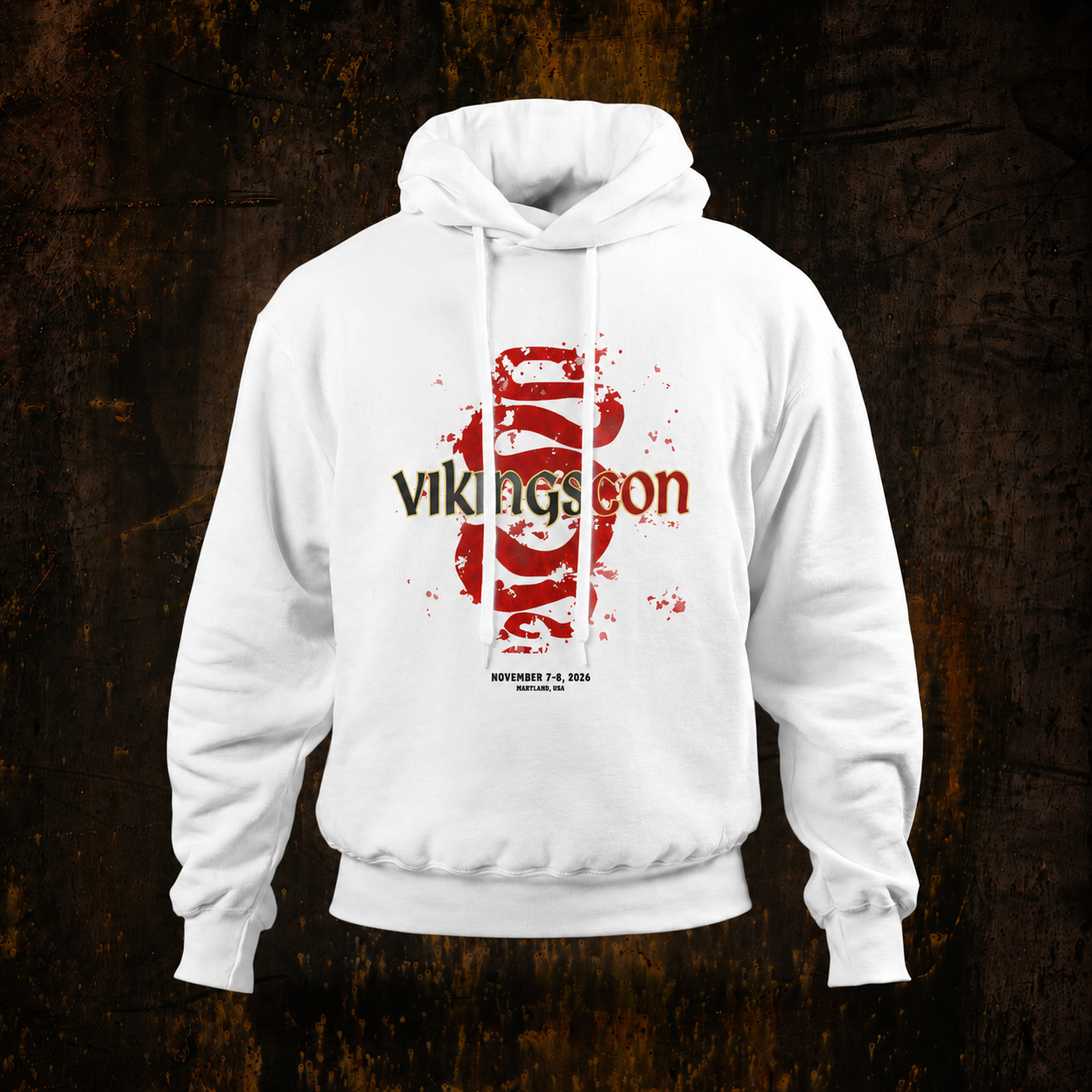 VikingsCon Red Serpent Single-Sided Hoodie