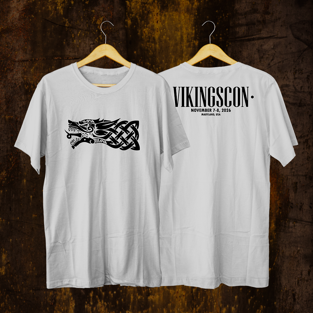 VikingsCon Dragon T-Shirt (Double-Sided)