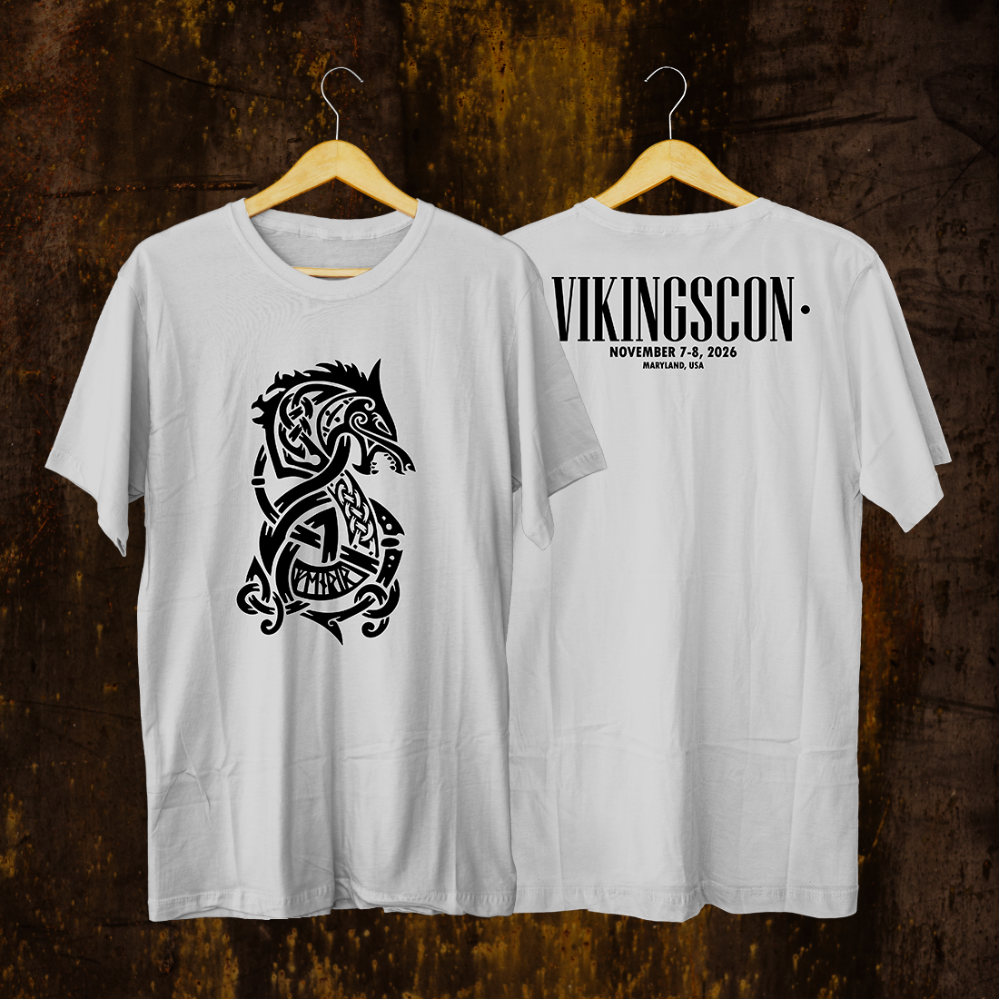 VikingsCon Dragon T-Shirt (Double-Sided)